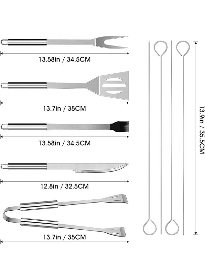 BBQ Utensil Set Stainless Steel Professional Barbecue Accessories Grill Tool with Bag Easy to Carry ，9 - Image 2